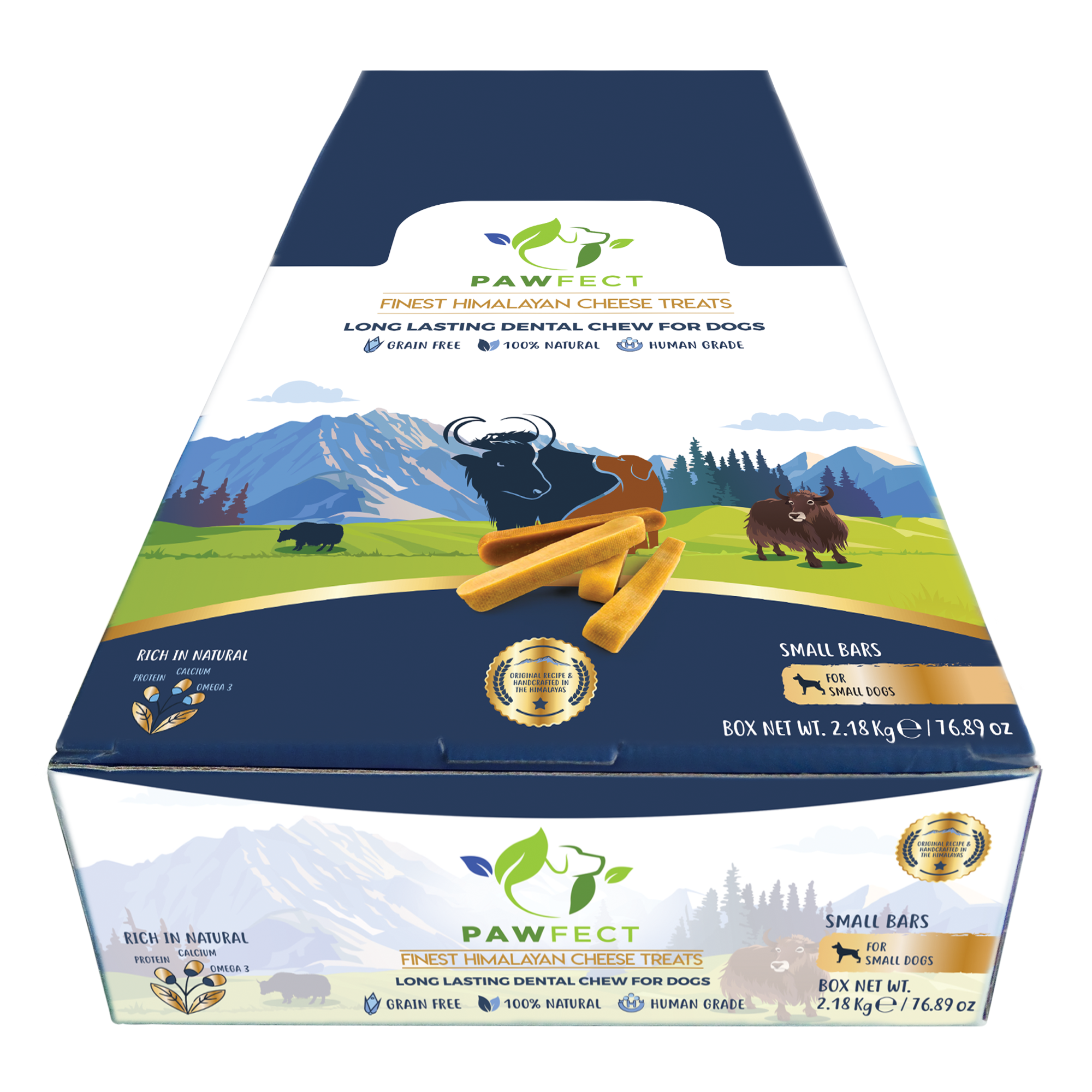 Pawfect Himalayan Cheese Chews for Dogs | 100% Natural Dental Stick | Long lasting healthy chew | Rich in Protein &amp; Calcium | Grain-free| Daily dental treat| Pack of 66 for Small Dogs (2178g/76.83oz)