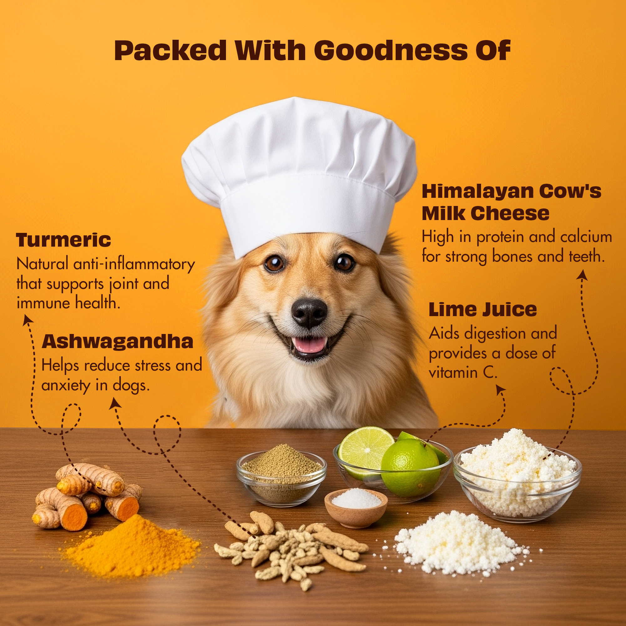 Pawfect Himalayan Cheese Chews with Turmeric &amp; Ashwagandha for Medium Dogs|100% Natural Dental Stick|Cleans teeth|Helps remove plaque and tartar|Grain-free|Long lasting chew| Bulk Pack (5kg/176.37oz)