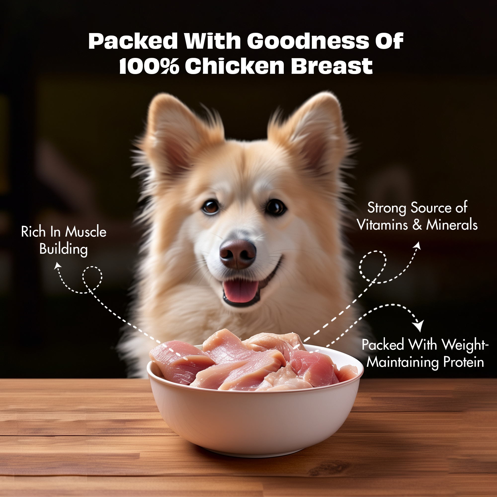 Pawfect Nature's Feast Freeze-Dried Chicken Breast Treats for Dogs | Low Fat for Weight Control &amp; Muscle Care | 100% Natural | Grain-Free | Hypoallergenic | Training Treat (200g/7.05oz)