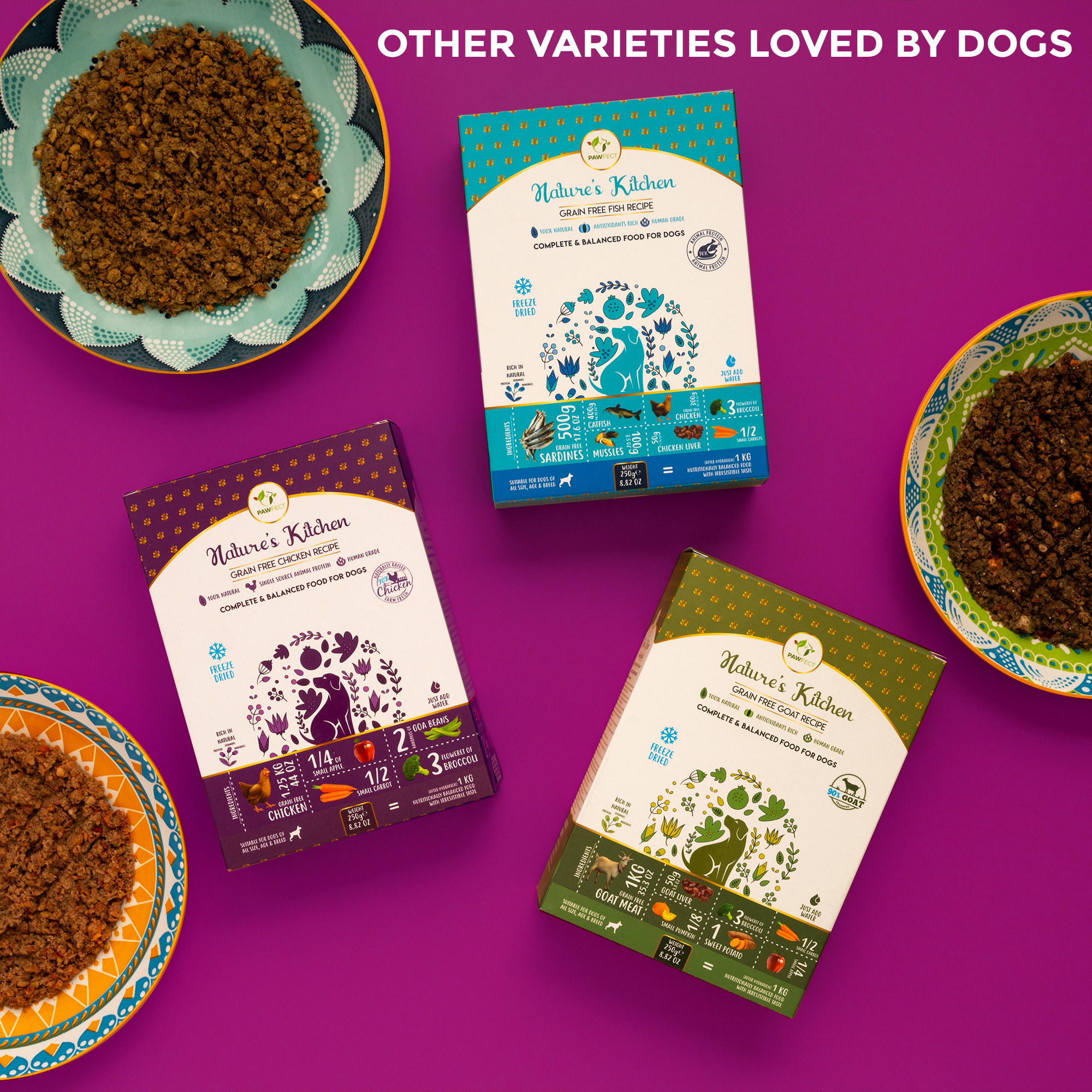 Pawfect Nature's Kitchen Freeze Dried Dog Food, Chicken | Complete and Balanced Meal | All-Natural | Grain Free | Healthy Topper or Treat | High Protein | Single source of protein