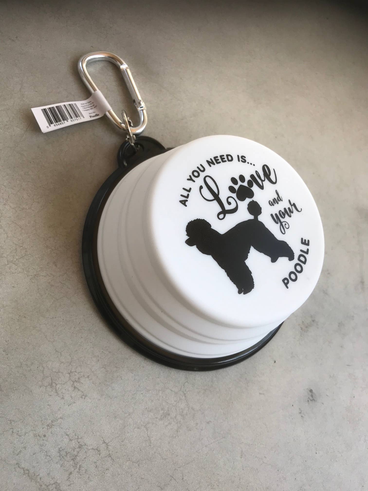 Poodle Travel Pet Bowl