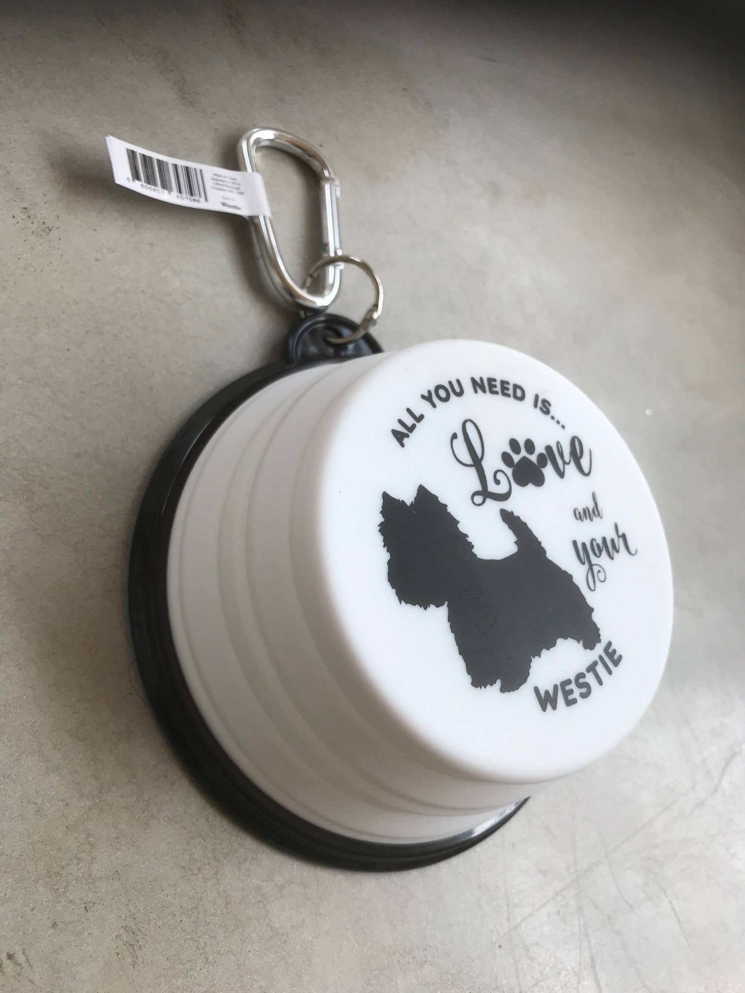 Westie Travel Pet Bowl