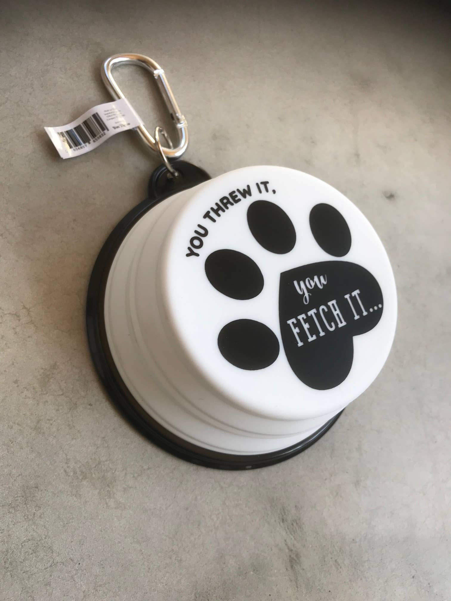 You Threw It, You Fetch It Travel Pet Bowl