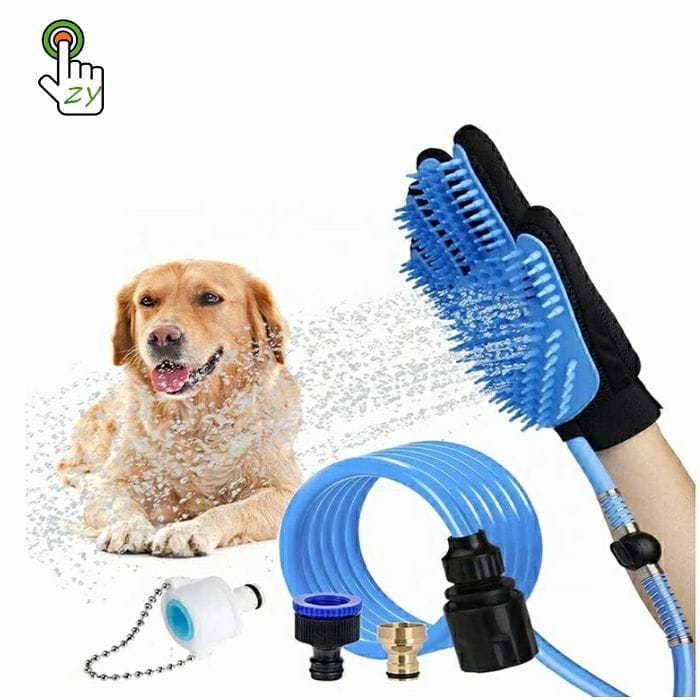 3 in 1 Glove Set for Pets Brush Shower Spray Hair remover Glove, Dog &amp; Cat Grooming and Bathing Glove Set, Pet Bathing Glove. Pet Massaging Glove.(10 Pack)