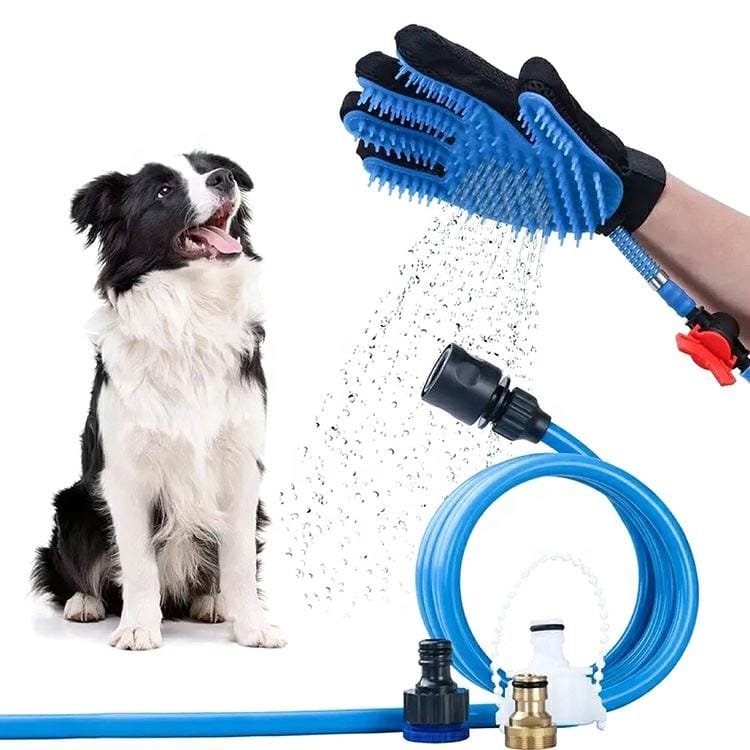 3 in 1 Glove Set for Pets Brush Shower Spray Hair remover Glove, Dog &amp; Cat Grooming and Bathing Glove Set, Pet Bathing Glove. Pet Massaging Glove.(10 Pack)