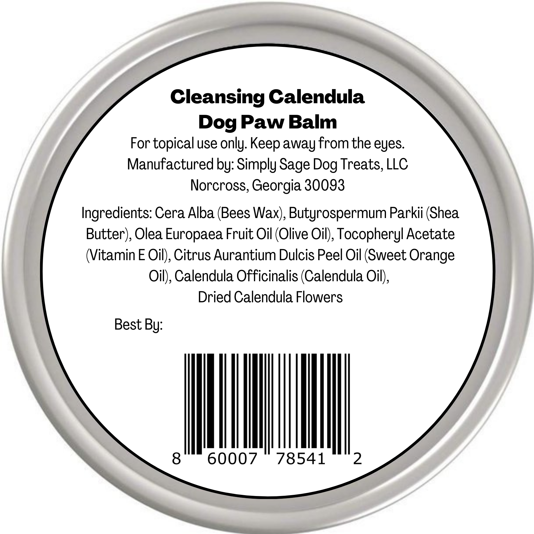 Calendula Dog Paw Balm for Dry, Itchy, Cracked, & Rough Paw Pads