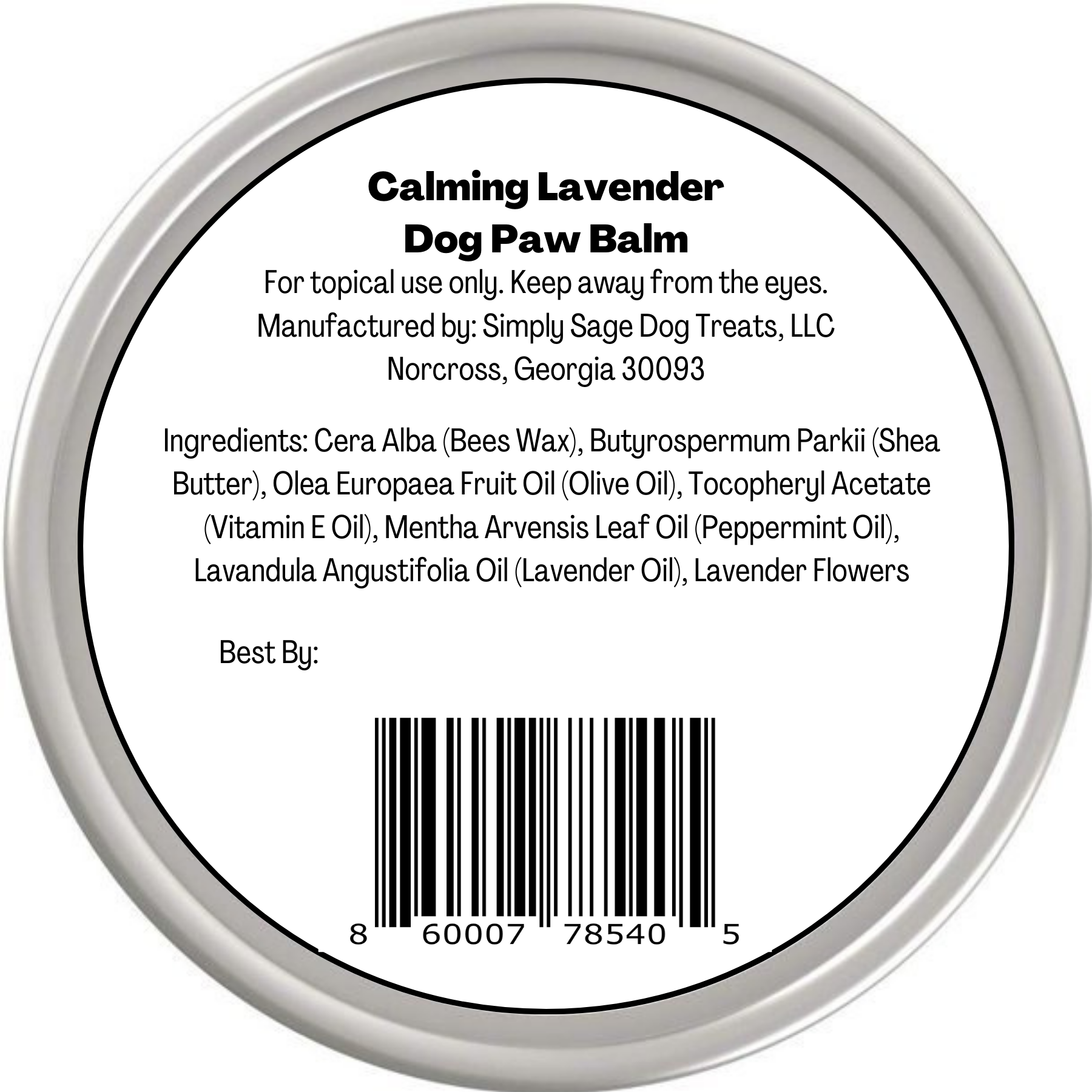 Calming Lavender Dog Paw Balm for Dry, Itchy, Cracked, & Rough Paw Pads