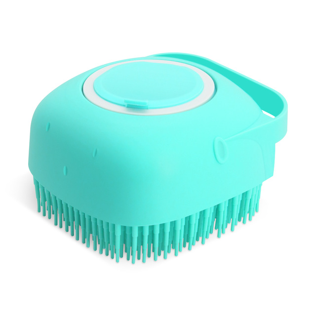 Dog Cat Bath Brush Comb Silicone Rubber Dog Grooming Brush