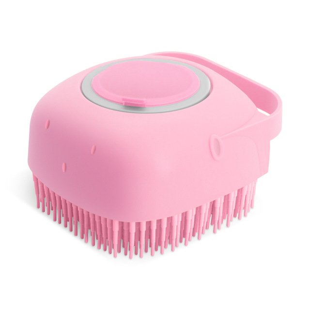 Dog Cat Bath Brush Comb Silicone Rubber Dog Grooming Brush