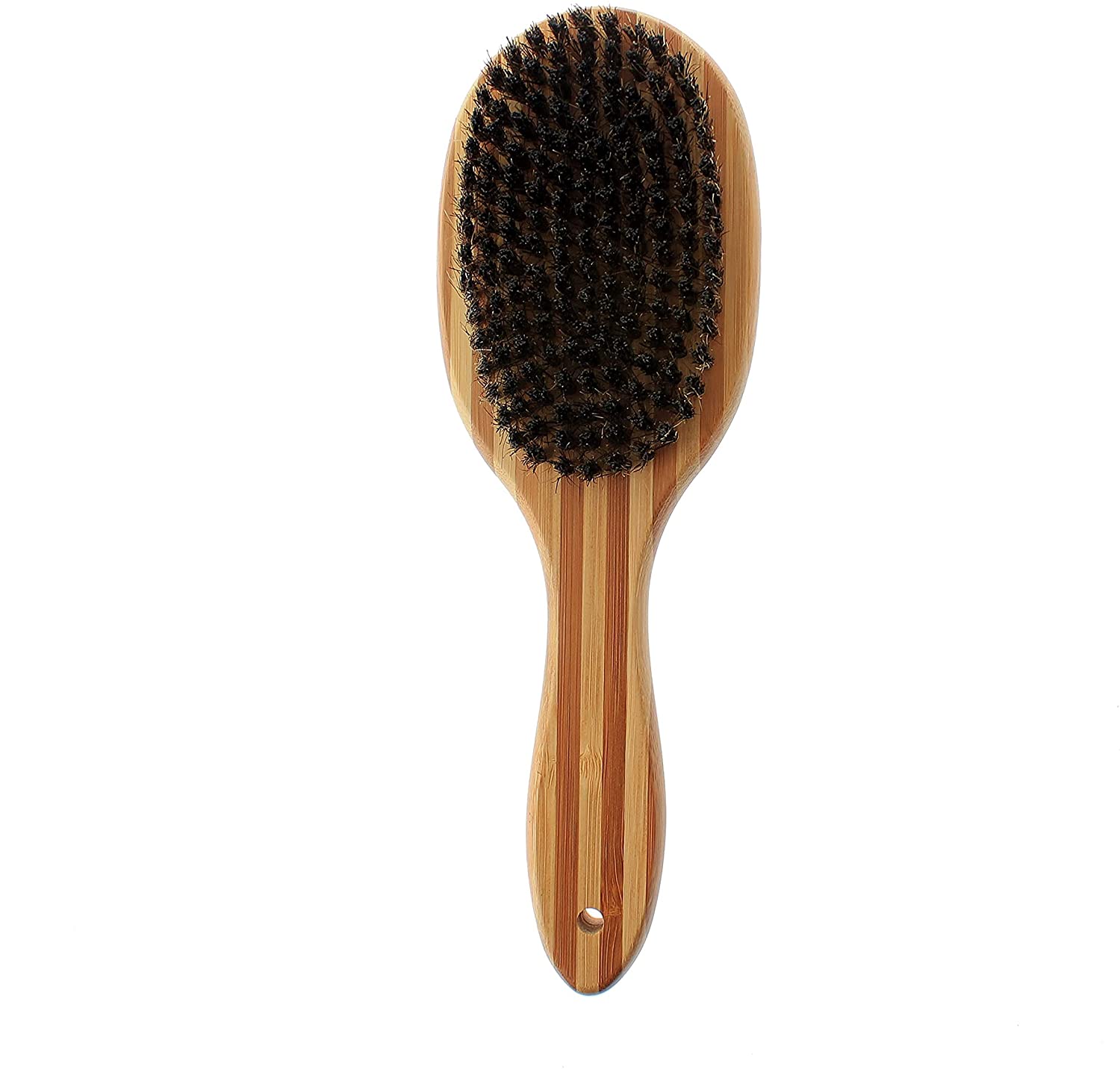 Double Sided Bamboo Dog Brush with Silicone Massager for Grooming