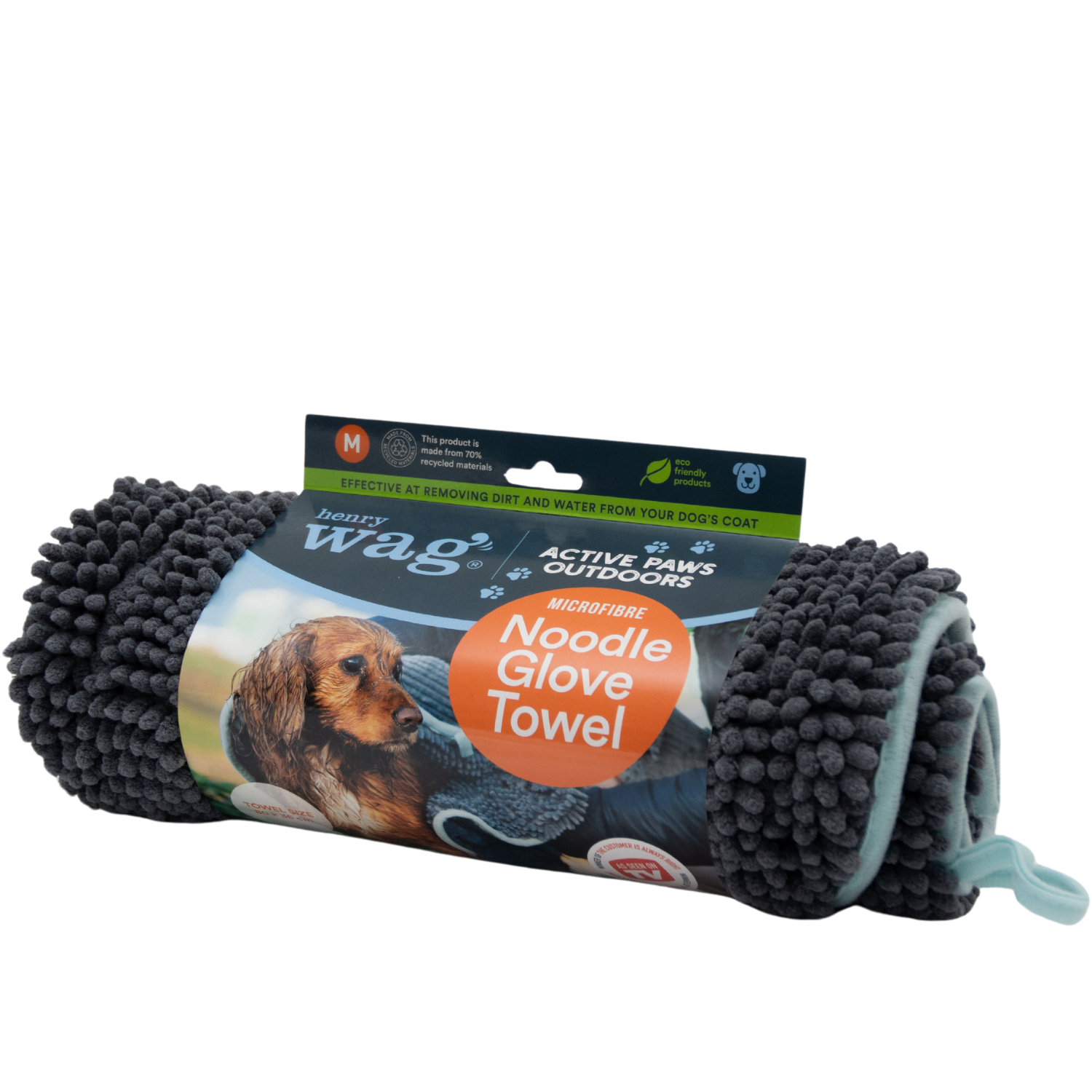 Henry Wag Noodle Glove Dog Drying Towel 80 X 35CM