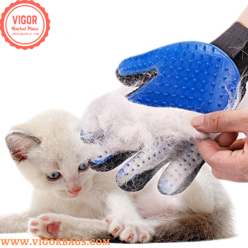 Self Cleaning Pet Hair Removal Comb &amp; Pet Grooming Glove Combo Pack - MOQ 10 Pcs