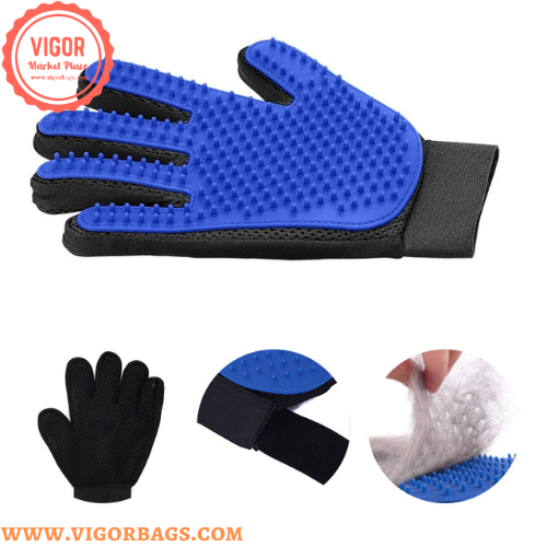 Self Cleaning Pet Hair Removal Comb &amp; Pet Grooming Glove Combo Pack - MOQ 10 Pcs
