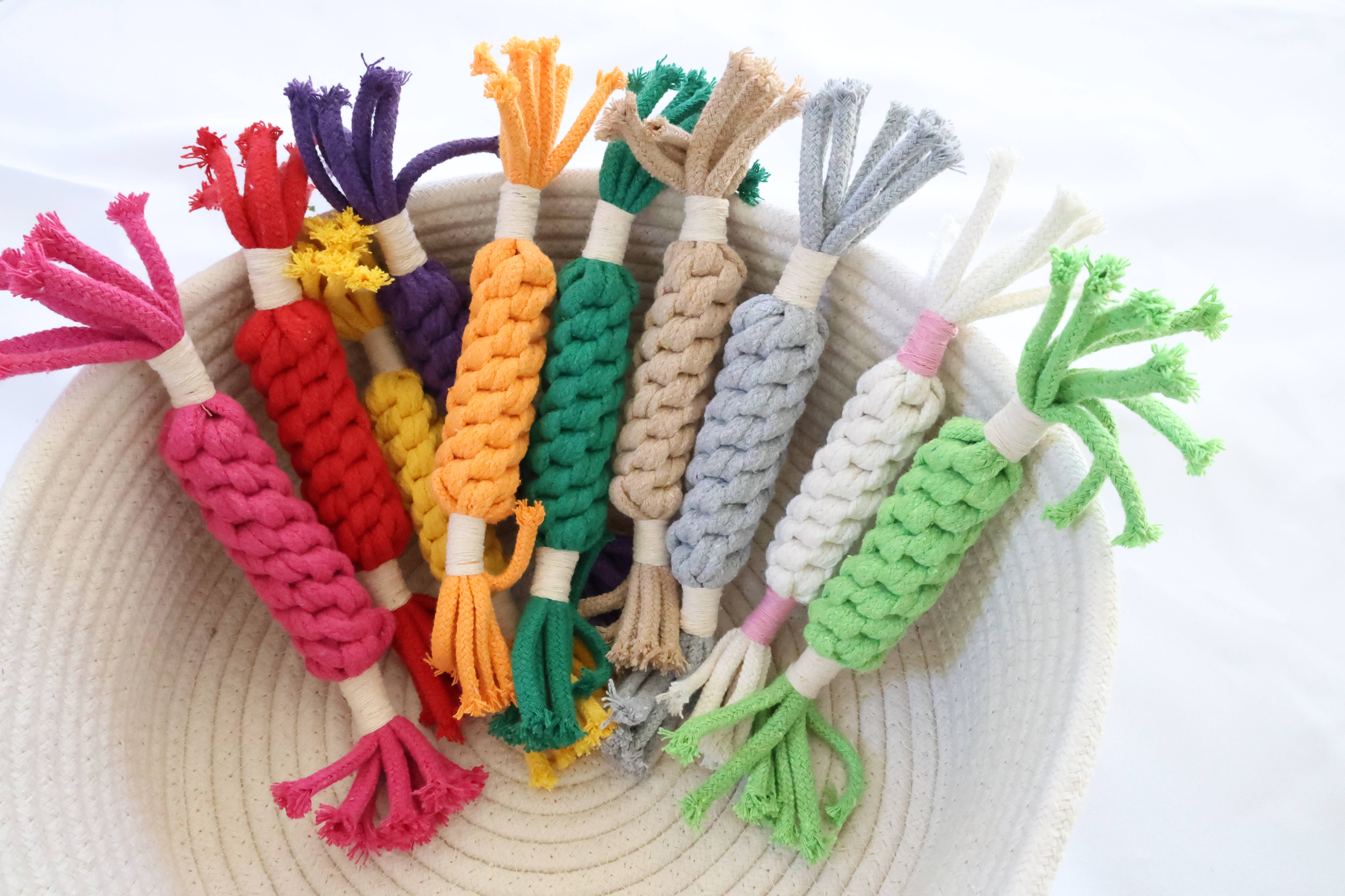 Candy Dog Rope Toy-12 color - apple Green