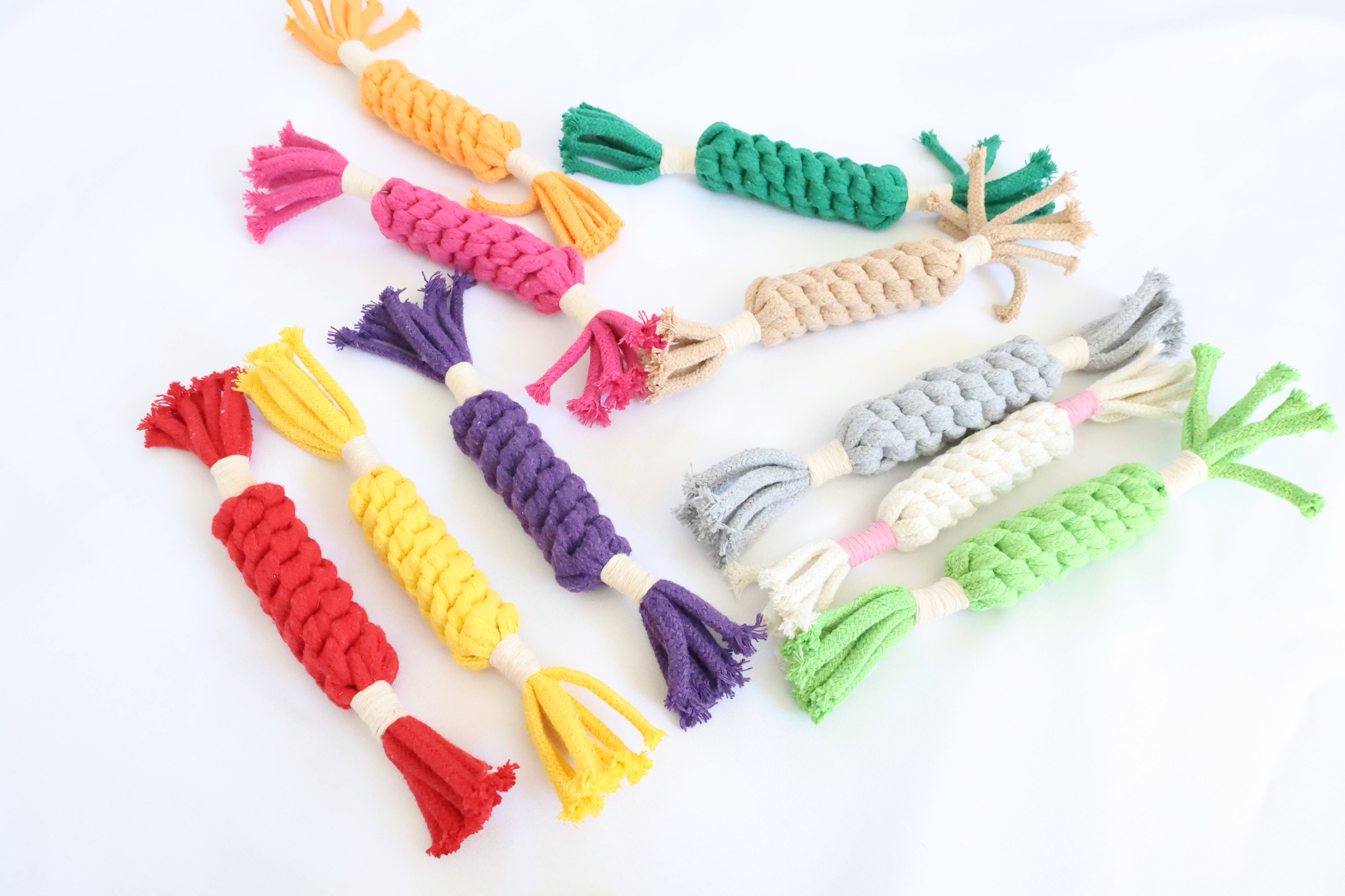Candy Dog Rope Toy-12 color - baby blue