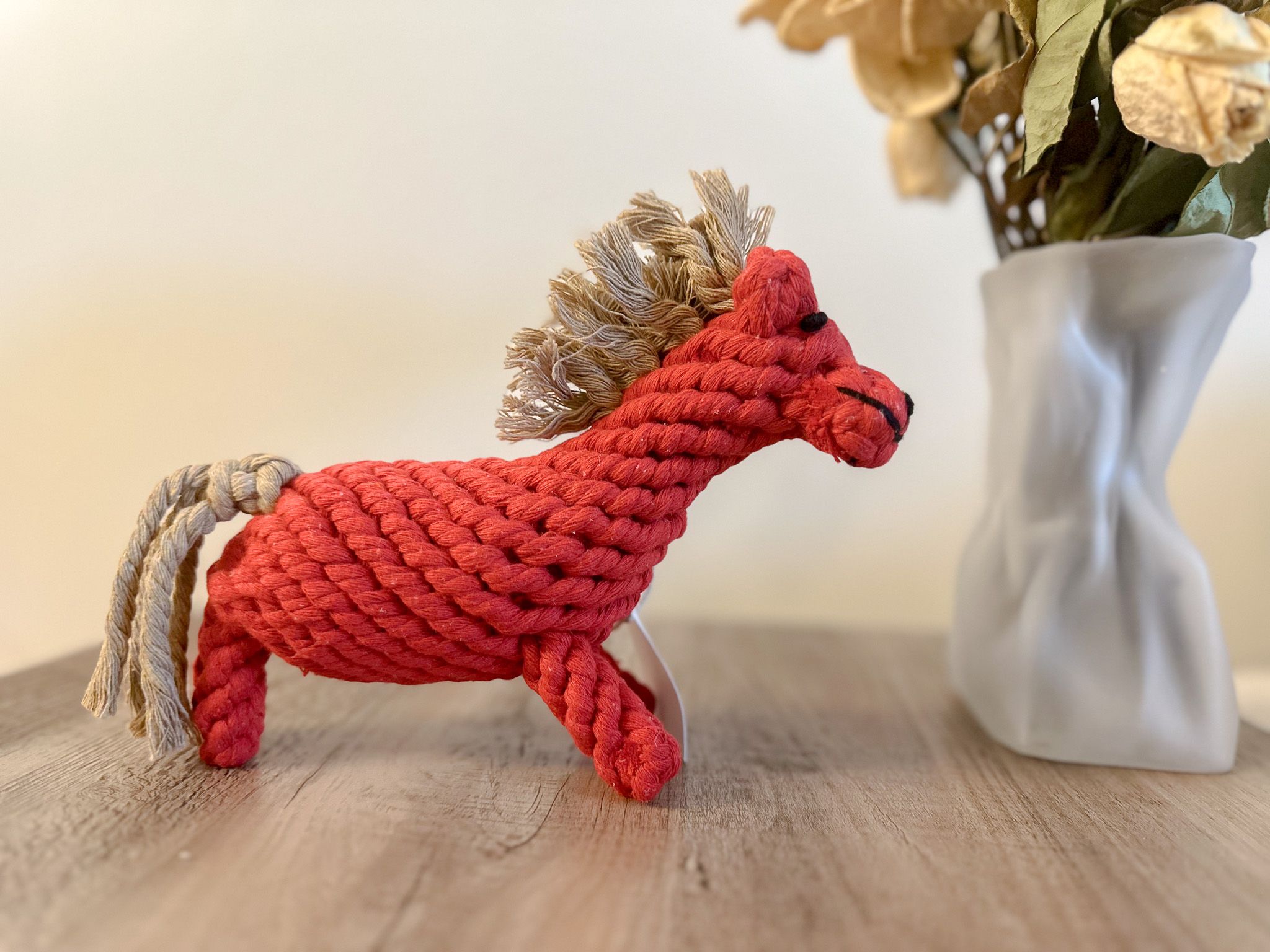 Christmas: Ember the Red Horse Rope Toy