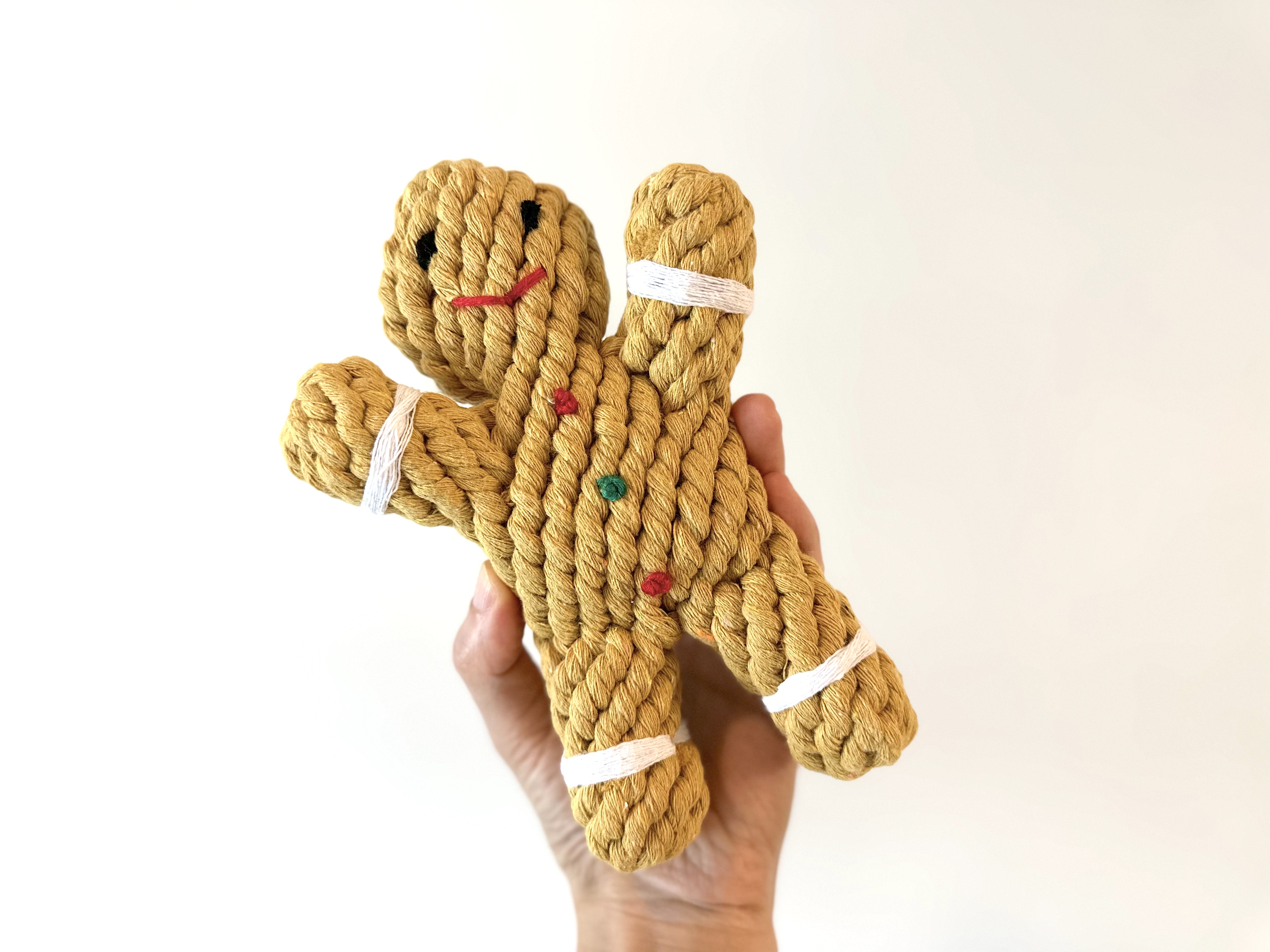Christmas Gingerman Rope Toys, Dog Chew Toys