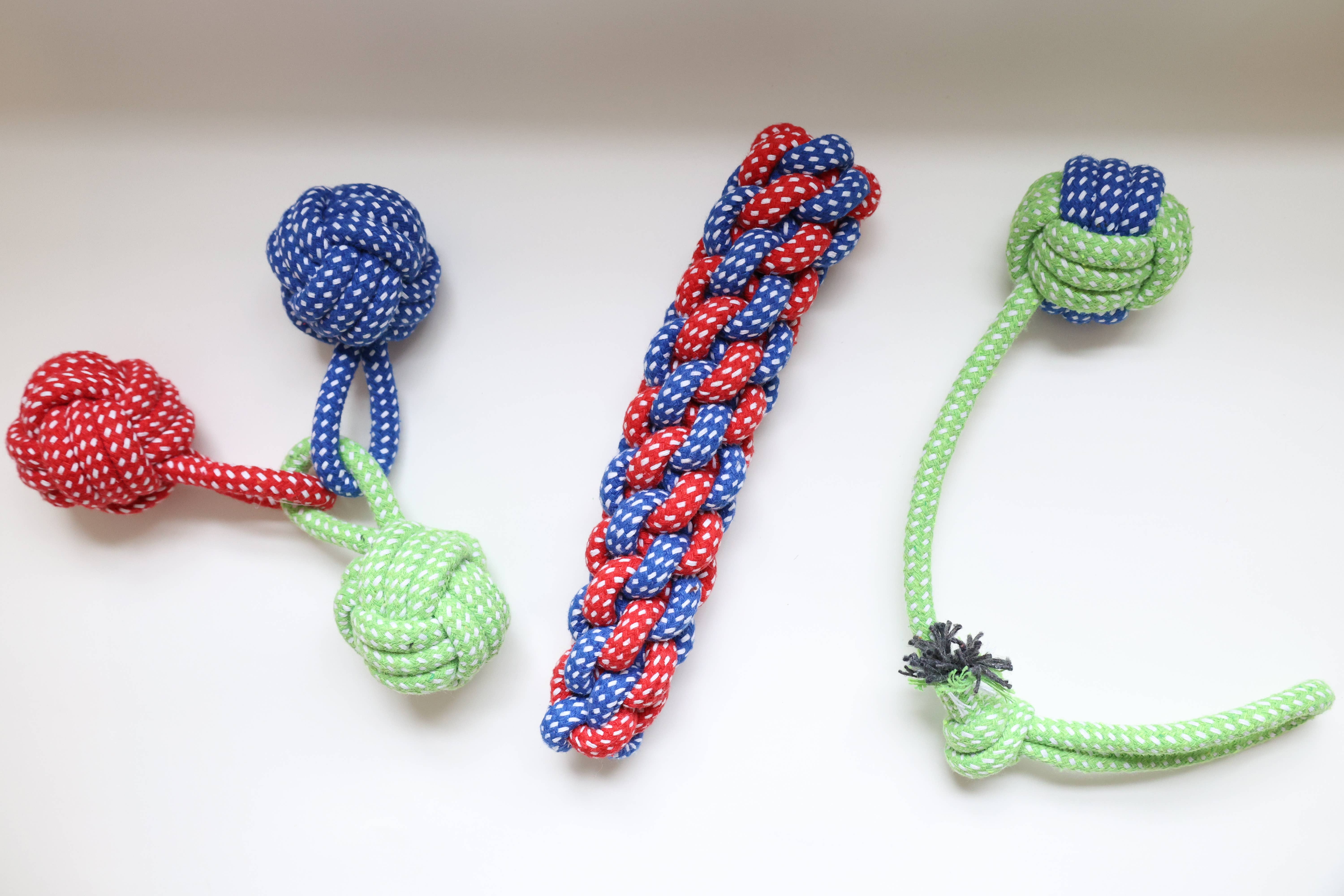 Eco-friendly Dog Rope Toy 3PC