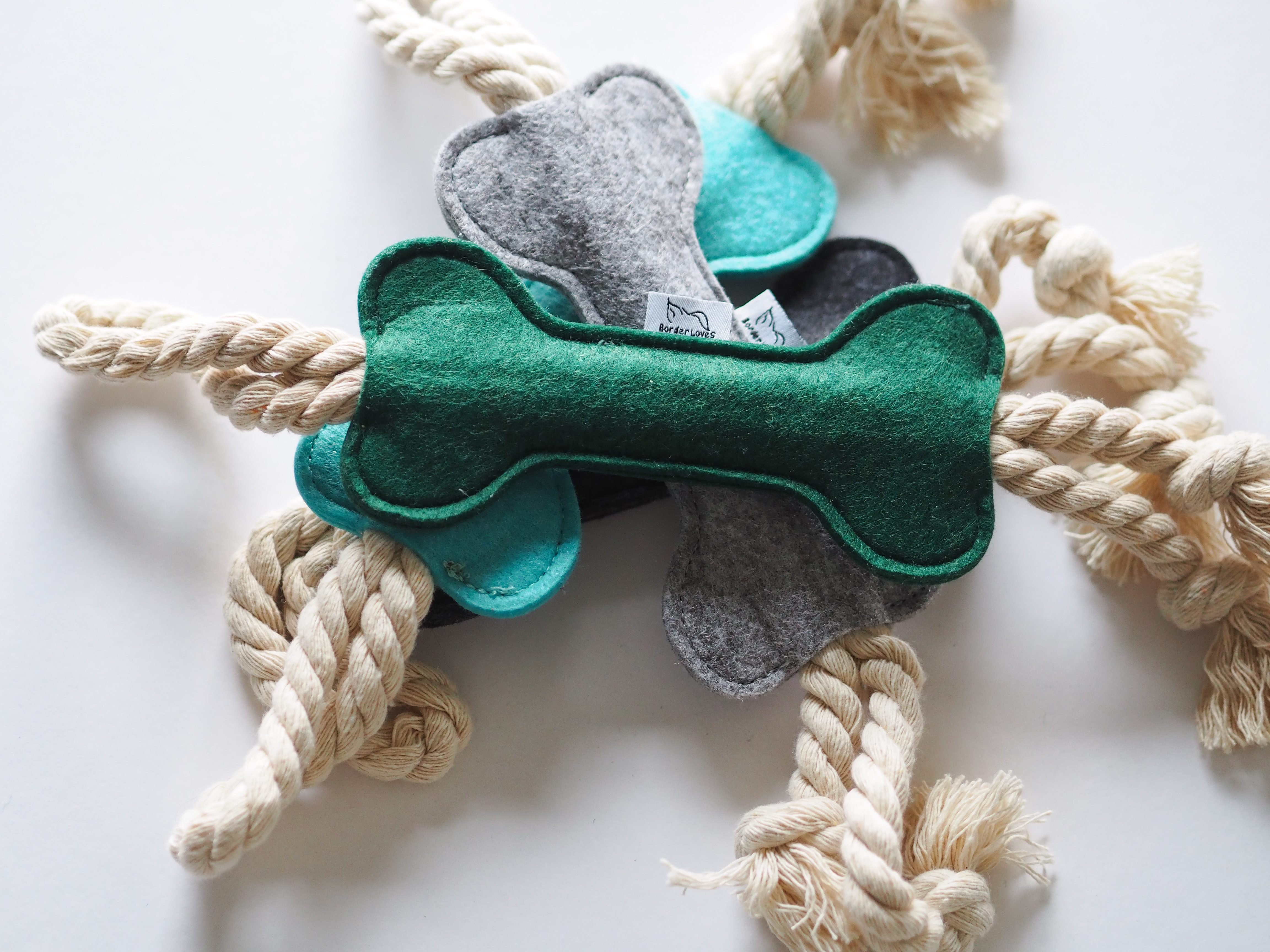 Eco Rope Felt Dog Toy, for Puppies / Small Dogs
