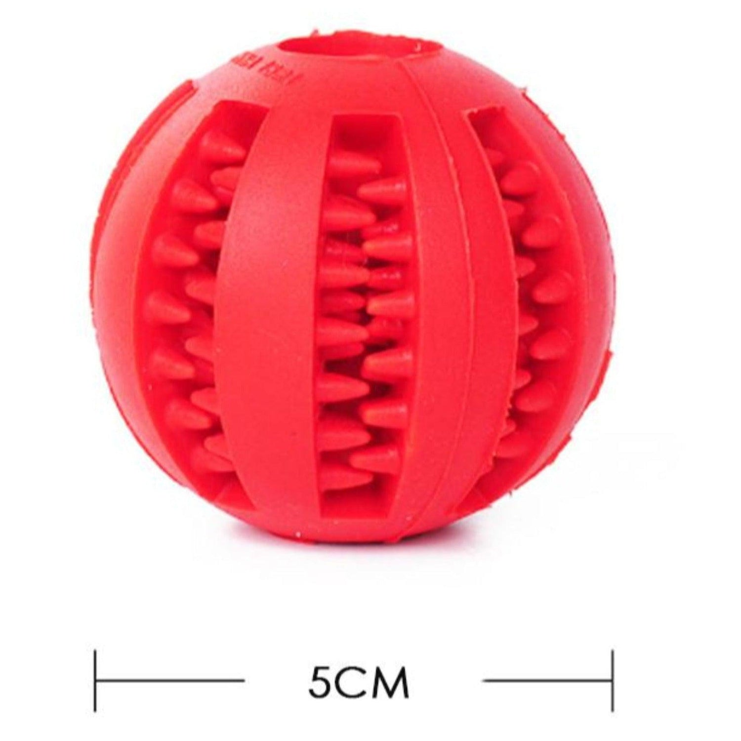 Funny Interactive Elasticity Ball Dog Chew Toy - Red