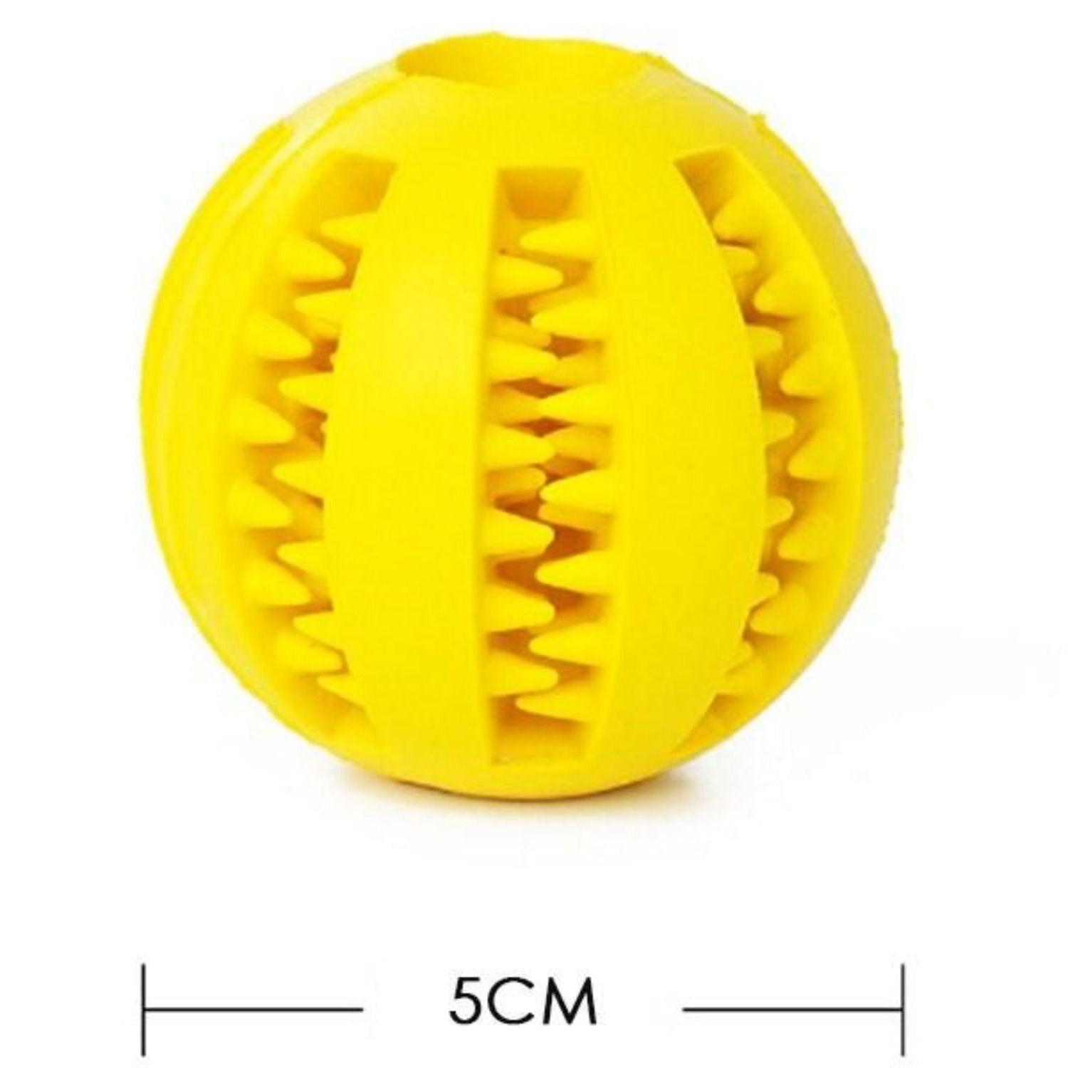 Funny Interactive Elasticity Ball Dog Chew Toy - Yellow