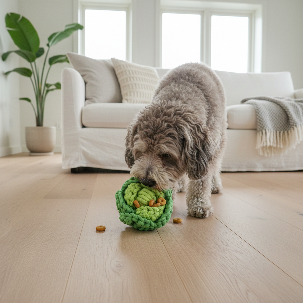 Handcrafted Cabbage Snuffle Pet Toy | Sustainable