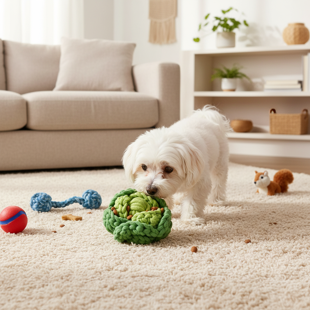 Handcrafted Cabbage Snuffle Pet Toy | Sustainable
