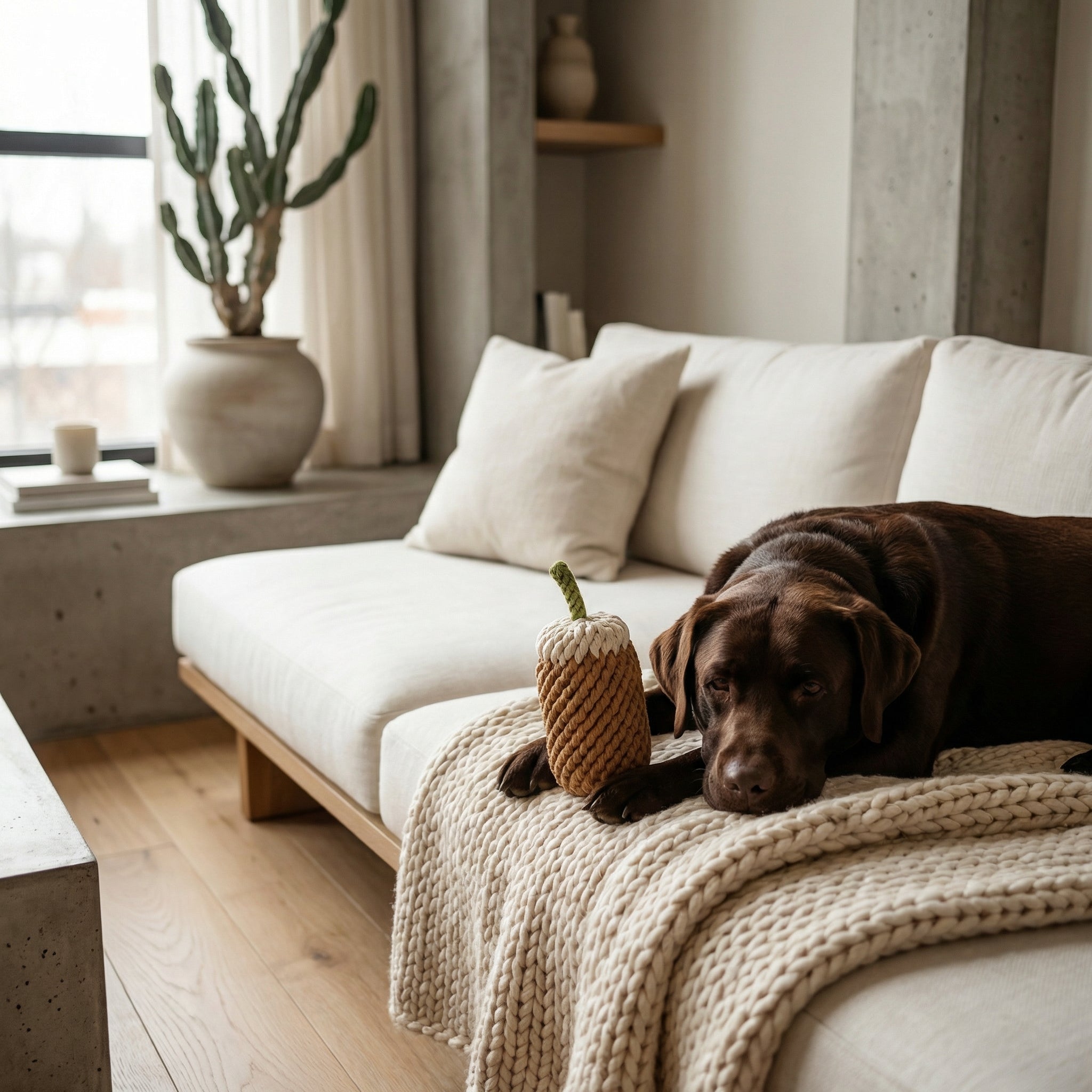 Handcrafted Monli Coffee Dog Toy