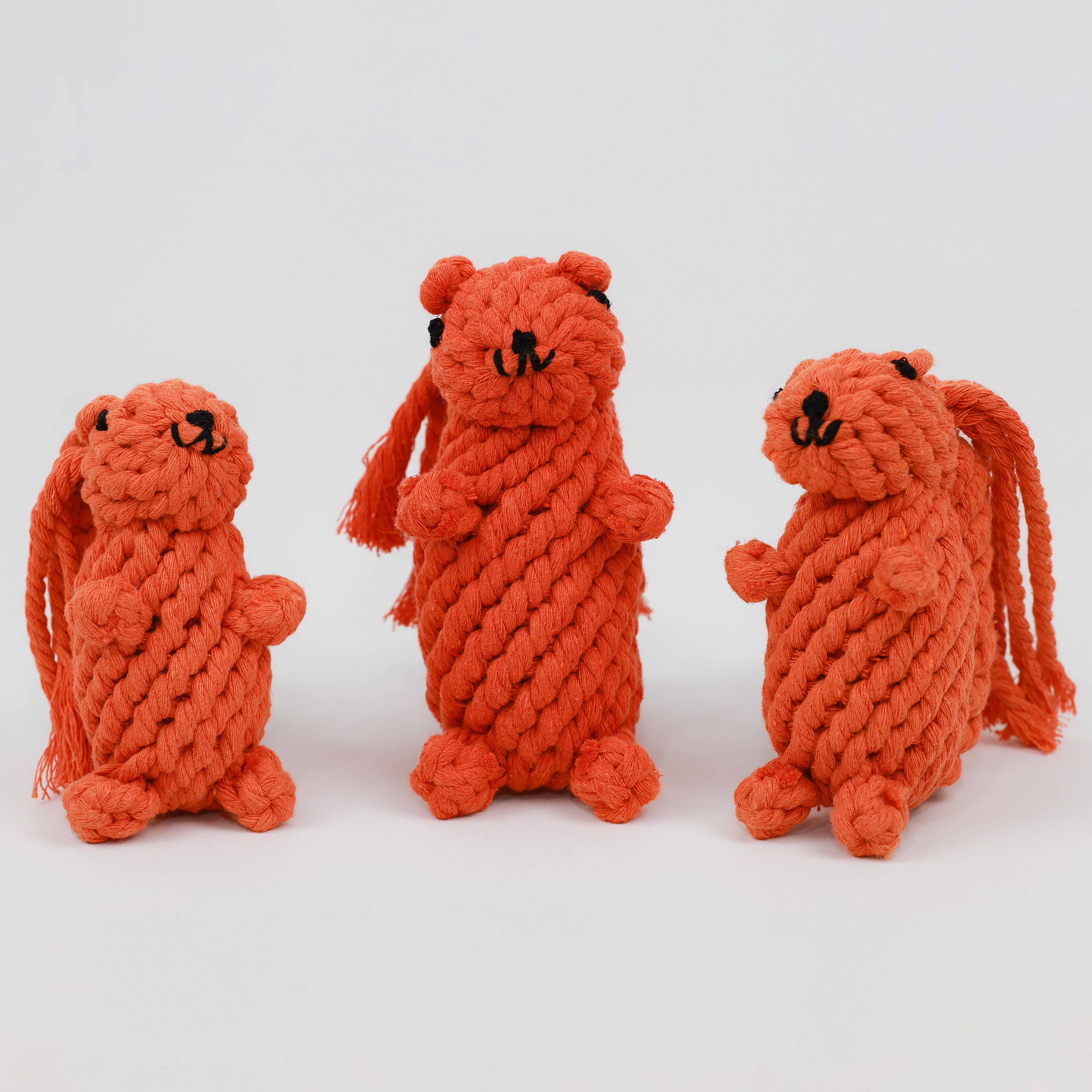 Handmade Eco-Squirrel Rope Toys