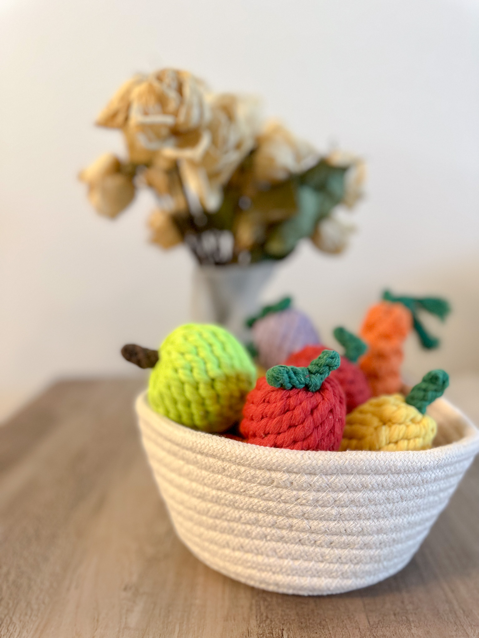 Handmade Fruit Rope Toys, Macrame Toys(Banana)