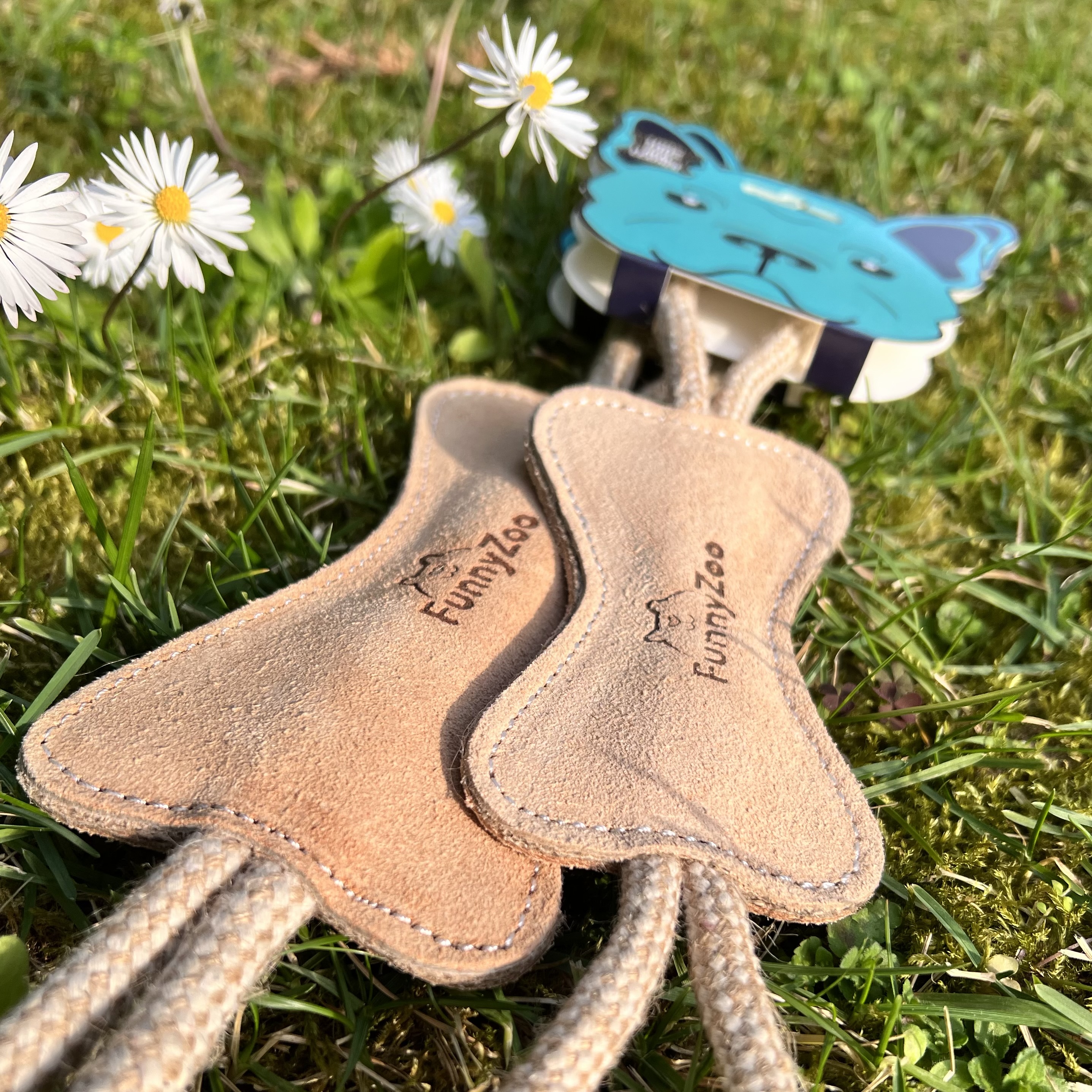 Natural toy for dogs Bone in suede