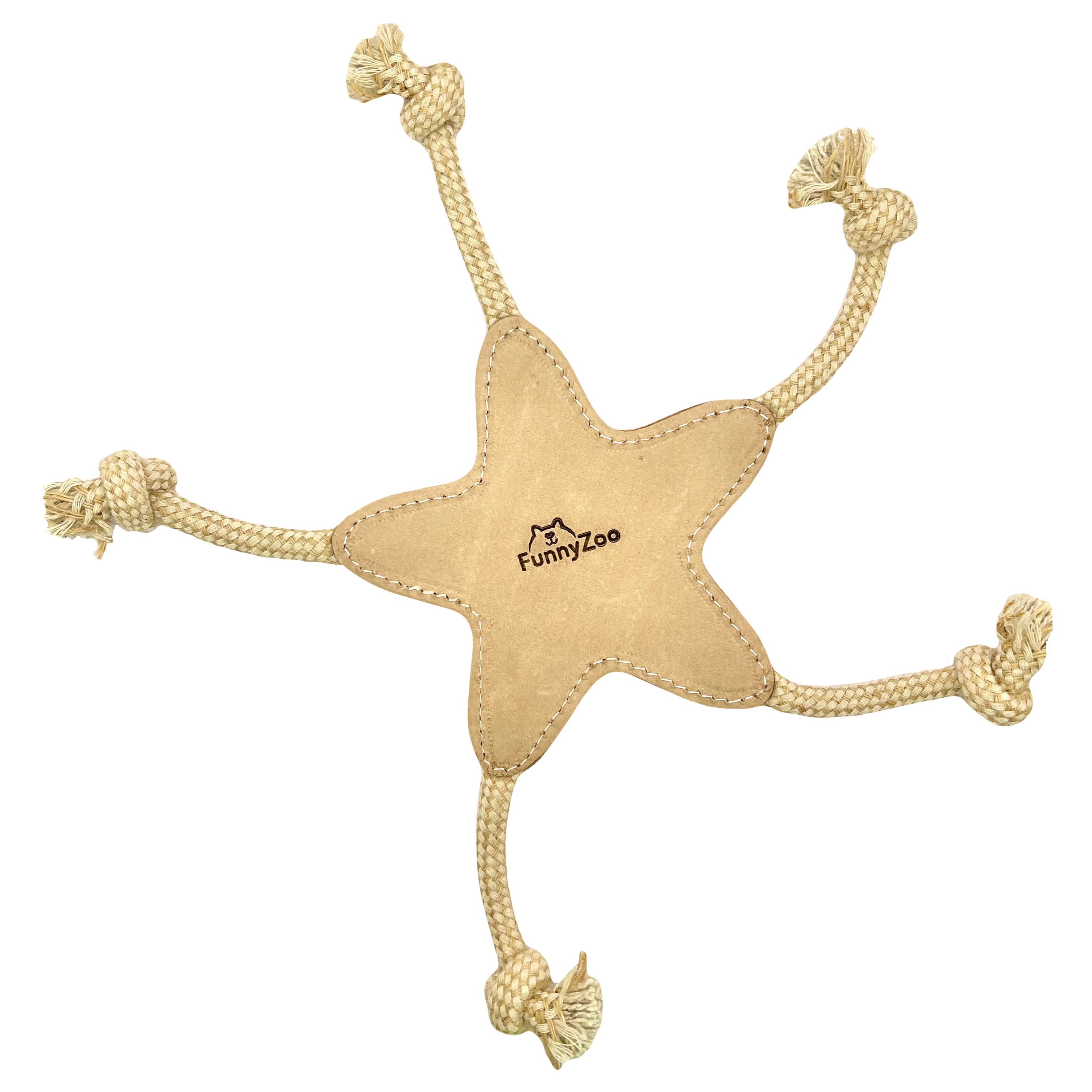 Natural toy for dogs STAR with ROPES