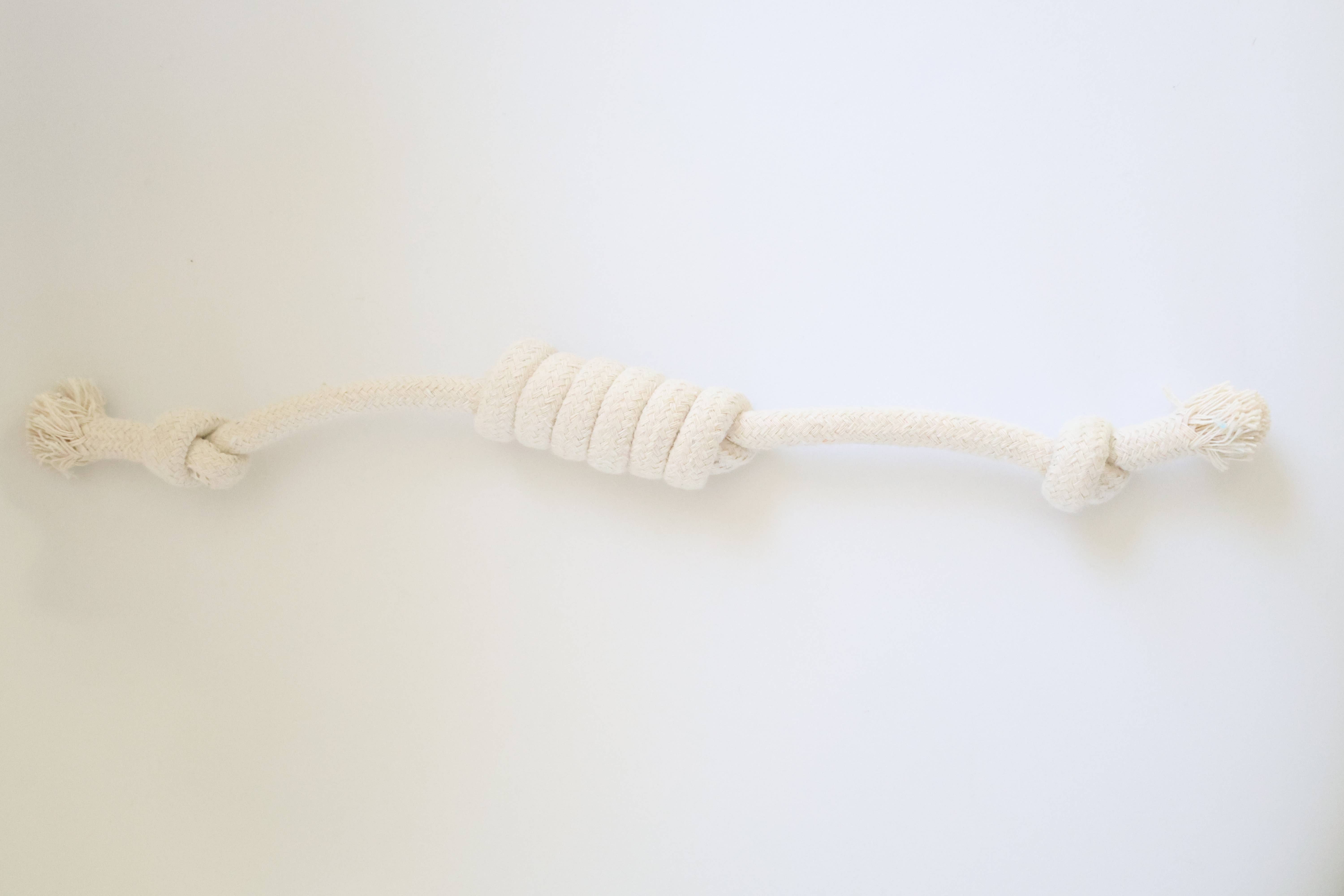 Natural White Rope dog Toy 3 PC
