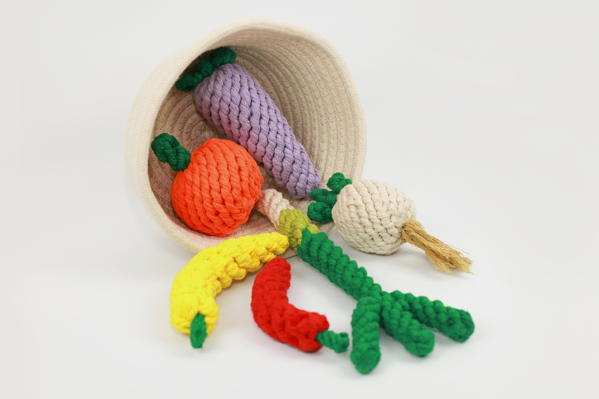 New Design: Knotty Pawz Handmade Green Onion Rope Toy