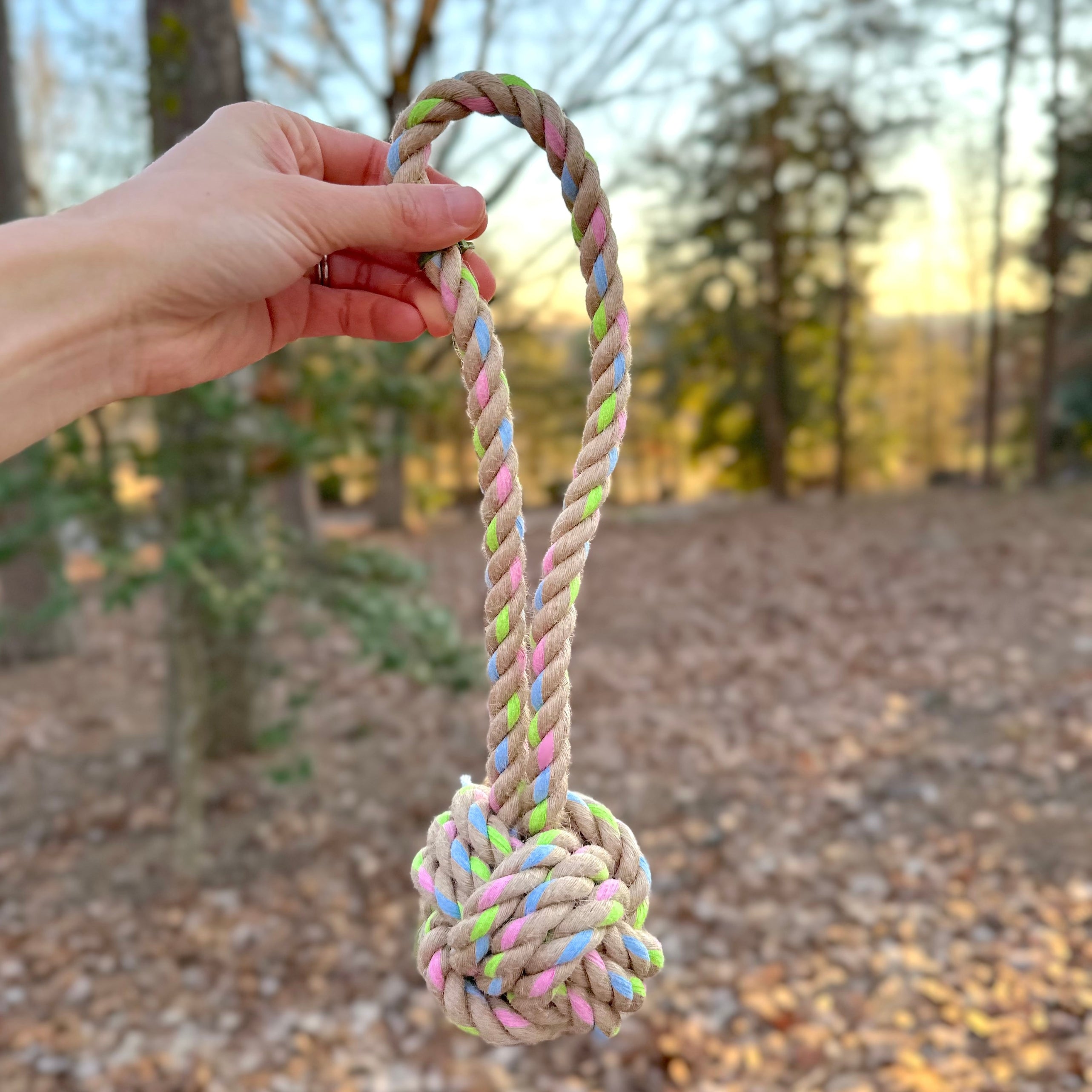 Rainbow Joy Hemp Rope Tug Toys ｜Small and Large