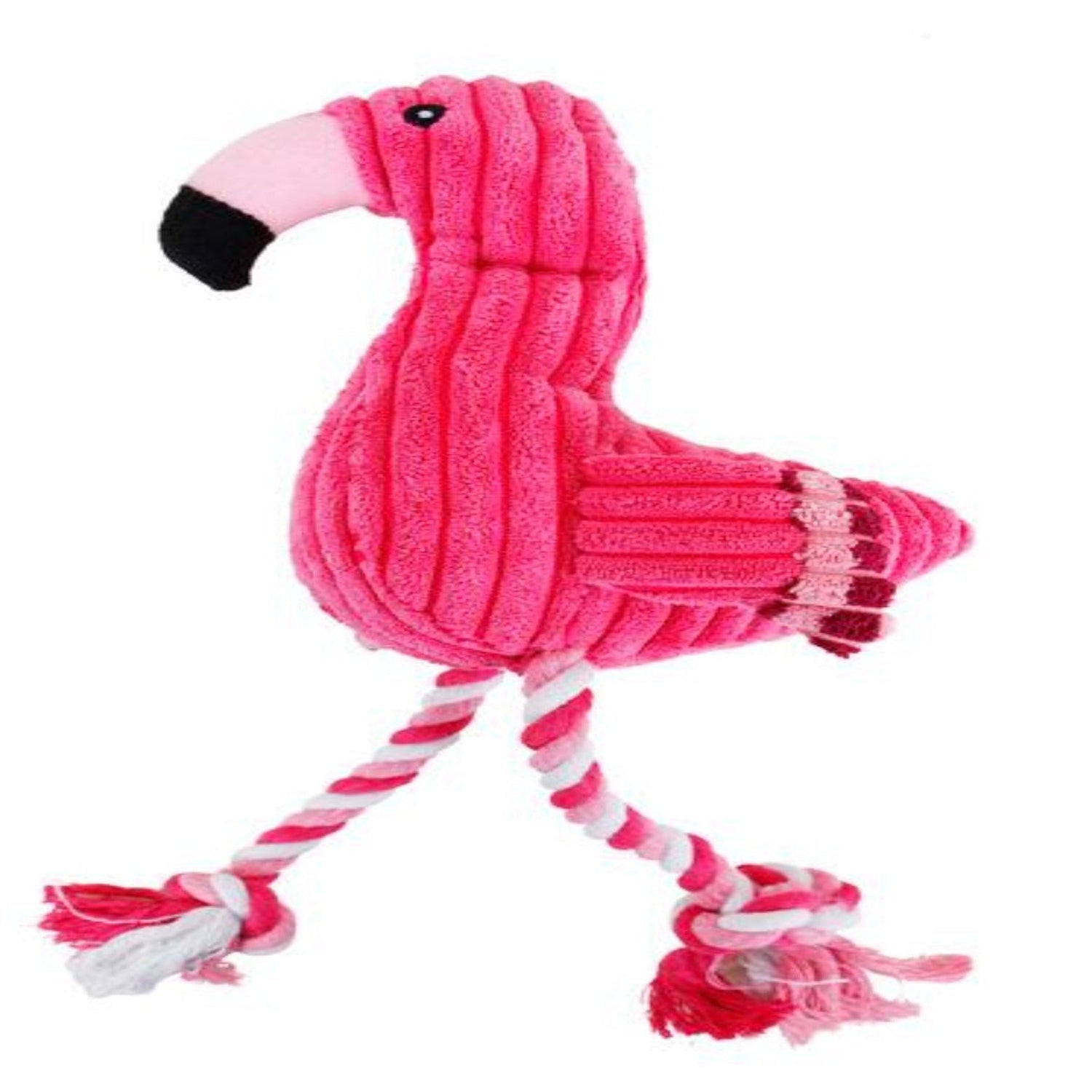 Squeaky Flamingo Plush Dog Toy
