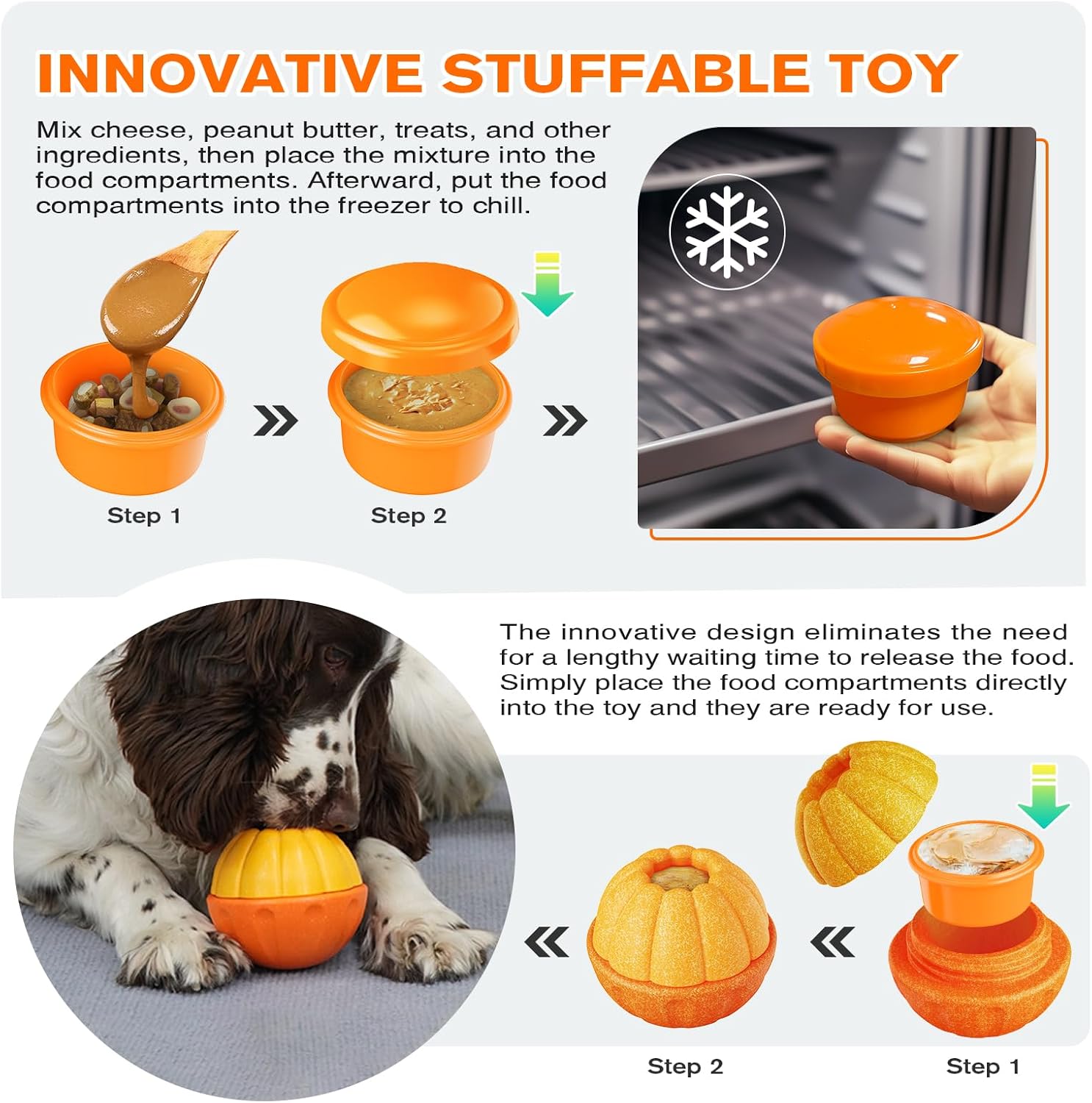 Unbreakable Dog Frozen Treat Toy Treat Dispensing Indestructible Dog Toy Chew Toys Puzzle Toy (MOQ 10 Sets)