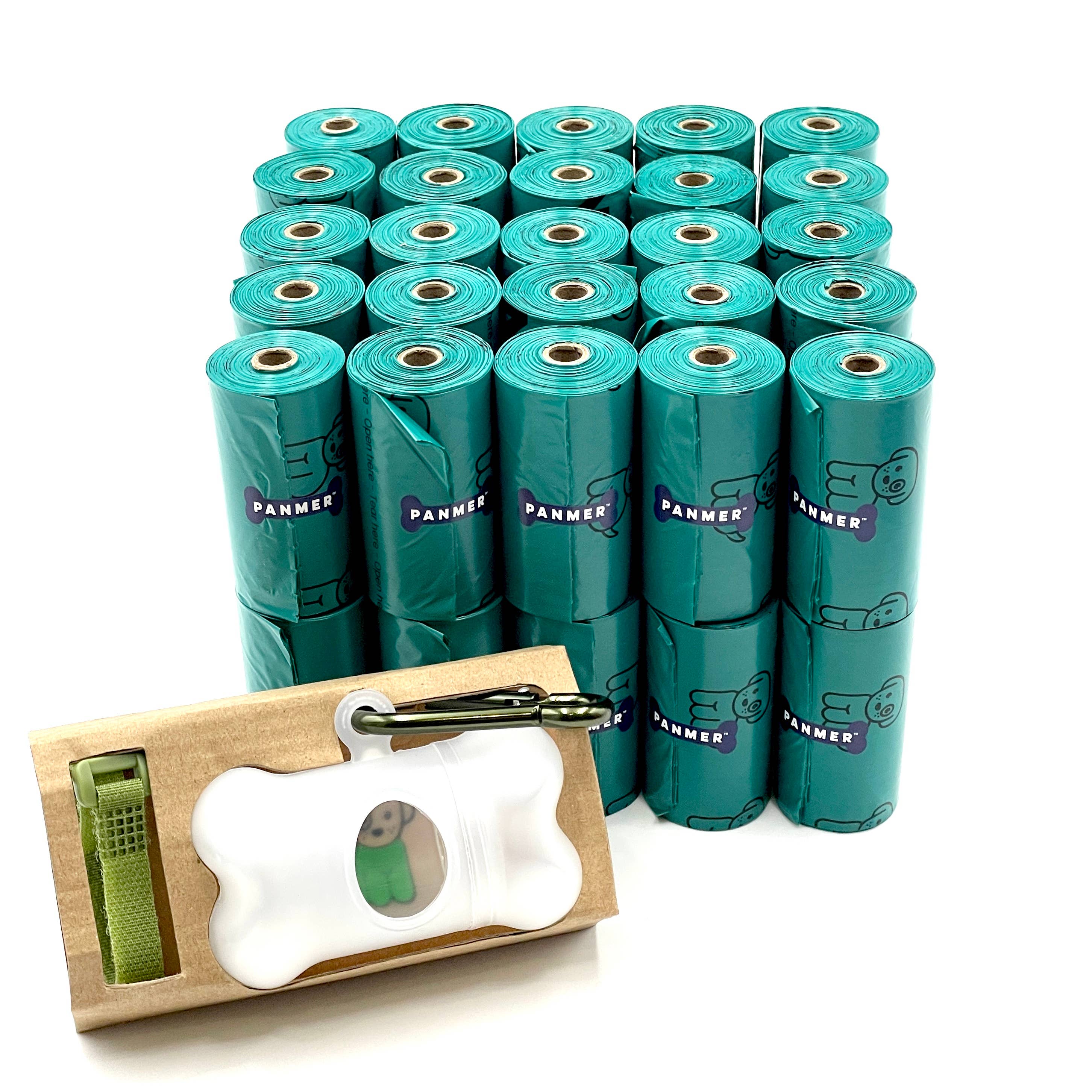 Dog Poo Bags on Rolls Cotton Scented 750 Bags + Dispenser