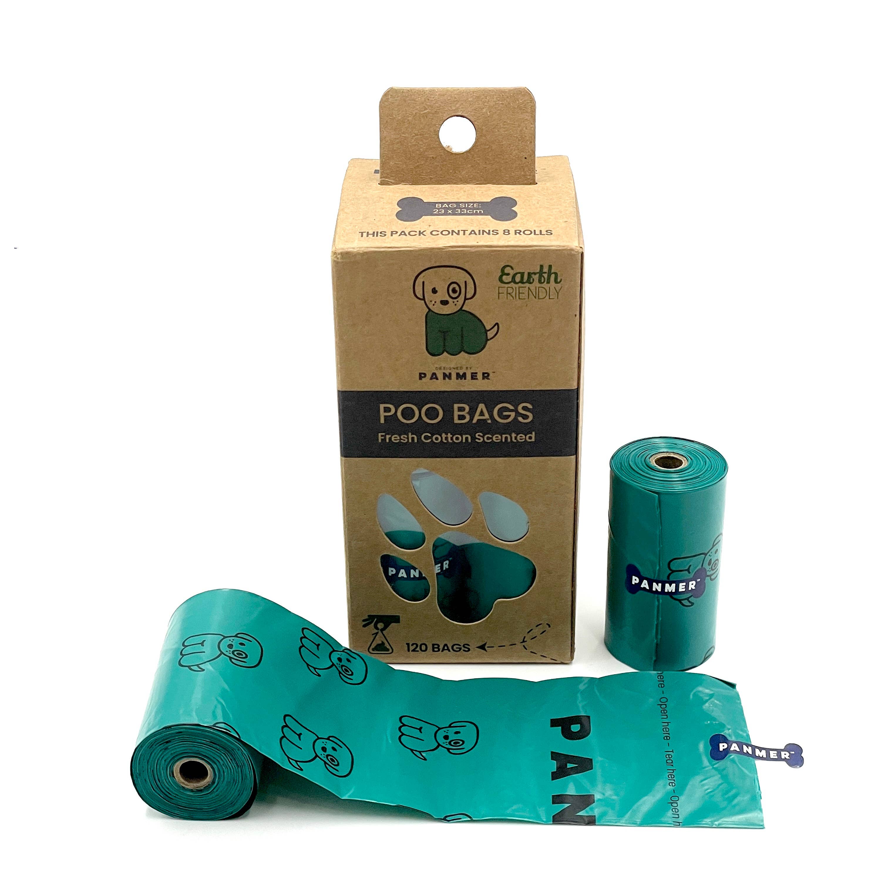 Dog Poo Bags on Rolls Fresh Cotton Scented 120 Bags
