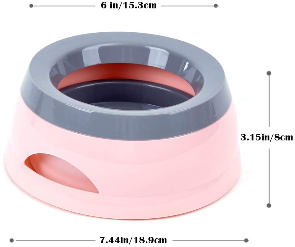 No Spill Dog Water Bowl Gray