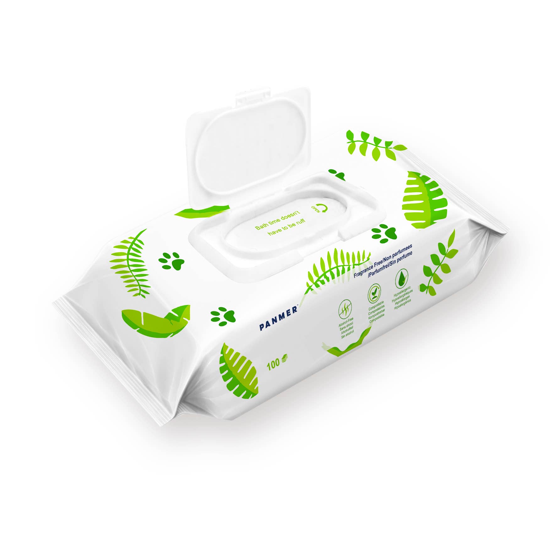 Pet Dog Wipes For All Pets Eco-Friendly Hypoallergenic x 100