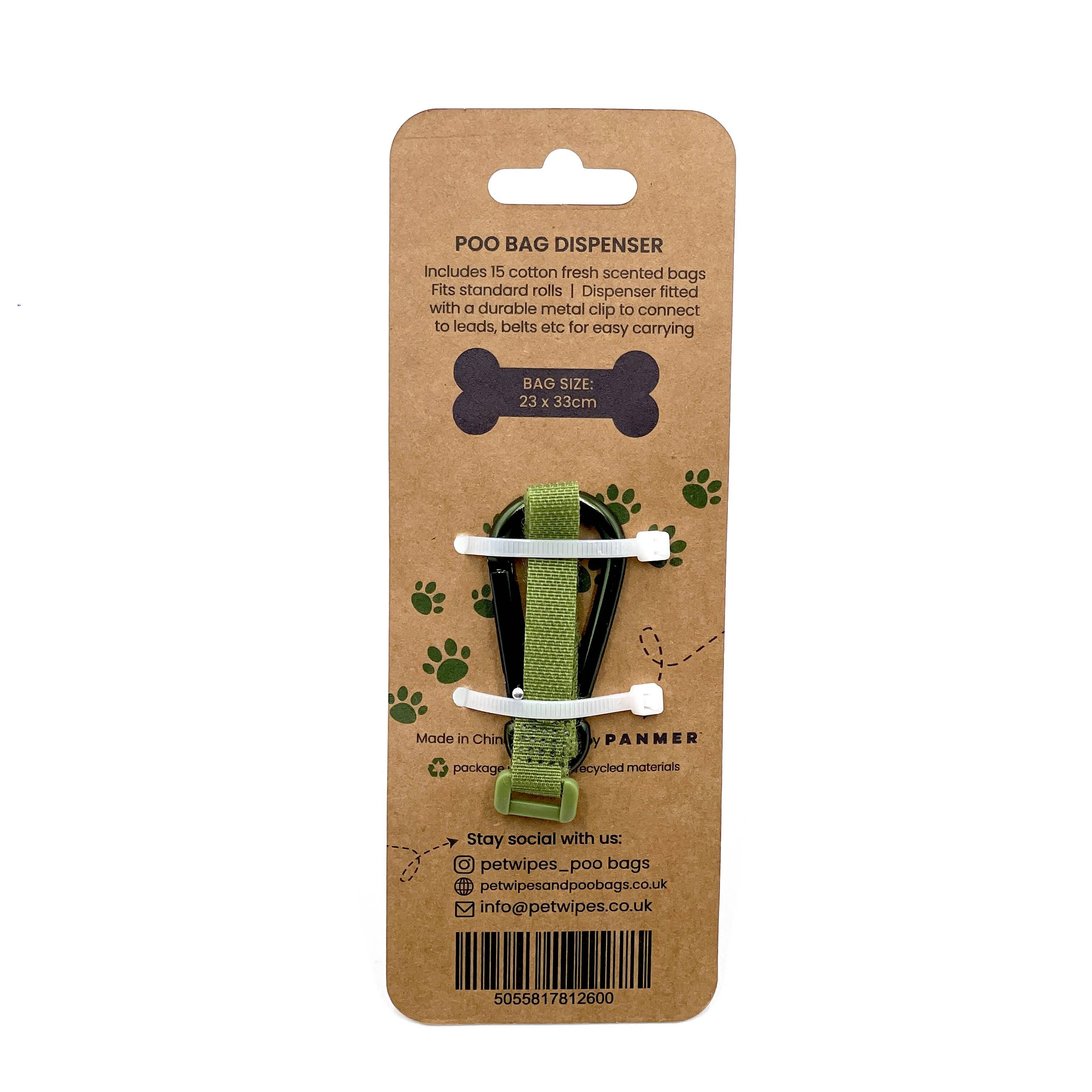 Poo Bag Dispenser with Fresh Cotton Scented Roll